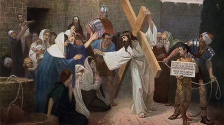 Jesus Meets the Women of Jerusalem on His Way to His Crucifixion